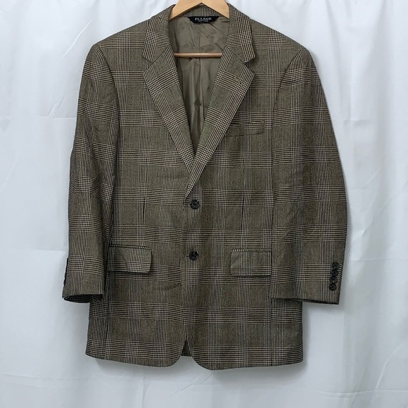 Jos. A. Bank Other - Men’s JoS.A.Bank Black/Tan Plaid Sports Coat Size S38 EUC